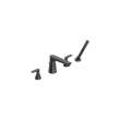 Aspirations 4-Hole 2-Handle Deck Mount Roman Tub Faucet With Lever Handles and Personal Shower, T061901.243