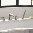 Aspirations 4-Hole 2-Handle Deck Mount Roman Tub Faucet With Lever Handles and Personal Shower, T061901.295