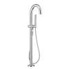 Contemporary Round Freestanding Bathtub Filler With Lever Handle Faucet for Flash(R) Rough-In Valve, T064951.002