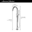 Contemporary Round Freestanding Bathtub Filler With Lever Handle Faucet for Flash(R) Rough-In Valve, T064951.243