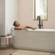 Contemporary Round Freestanding Bathtub Filler With Lever Handle Faucet for Flash(R) Rough-In Valve, T064951.243