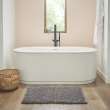 Contemporary Round Freestanding Bathtub Filler With Lever Handle Faucet for Flash(R) Rough-In Valve, T064951.243