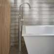 Contemporary Round Freestanding Bathtub Filler With Lever Handle Faucet for Flash(R) Rough-In Valve, T064951.295