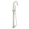 Contemporary Round Freestanding Bathtub Filler With Lever Handle Faucet for Flash(R) Rough-In Valve, T064951.295