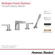 Studio(R) S Bathtub Faucet With Lever Handles and Personal Shower for Flash(R) Rough-In Valve, T105901.GN0