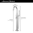 Contemporary Square Freestanding Bathtub Faucet With Lever Handle for Flash(R) Rough-In Valve, T184951.295