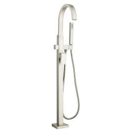 Contemporary Square Freestanding Bathtub Faucet With Lever Handle for Flash(R) Rough-In Valve, T184951.295