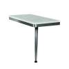 24in x 12in Right-Hand Shower Seat with Brushed Stainless Frame and Leg, in Grey