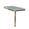 24in x 12in Right-Hand Shower Seat with PVD Coated Champagne Bronze Frame and Leg, in Grey