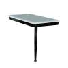 24in x 12in Right-Hand Shower Seat with PVD Coated Matte Black Frame and Leg, Grey