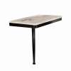 24in x 12in Left-Hand Shower Seat with PVD Coated Matte Black Frame and Leg, Creme