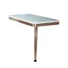 24in x 12in Right-Hand Shower Seat with PVD Coated Champagne Bronze Frame and Leg, in Iceberg Grey