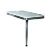 24in x 12in Right-Hand Shower Seat with Brushed Stainless Frame and Leg, in Iceberg Grey