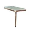 24in x 12in Right-Hand Shower Seat with PVD Coated Champagne Bronze Frame and Leg, in Creme Brulee