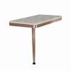 24in x 12in Left-Hand Shower Seat with PVD Coated Champagne Bronze Frame and Leg, in Creme Brulee
