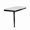 24in x 12in Left-Hand Shower Seat with PVD Coated Matte Black Frame and Leg, White