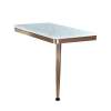 24in x 12in Right-Hand Shower Seat with PVD Coated Champagne Bronze Frame and Leg, in Palladium White