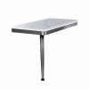 24in x 12in Left-Hand Shower Seat with Brushed Stainless Frame and Leg, in Palladium White