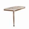 24in x 12in Left-Hand Shower Seat with PVD Coated Champagne Bronze Frame and Leg, in Creme