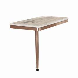 SSSL2412L-CB49 24in x 12in Left-Hand Shower Seat with PVD Coated Champagne Bronze Frame and Leg