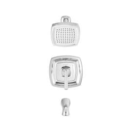 Edgemere(R) 2.5 gpm/9.5 L/min Tub and Shower Trim Kit With Showerhead, Double Ceramic Pressure Balance Cartridge With Lever Handle, TU018502.002
