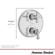 Delancey(R) 2-Handle Integrated Shower Diverter Trim Only, TU052740.013