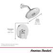 Aspirations 1.8 gpm/6.8L/min Shower Trim Kit With Water-Saving Showerhead and Double Ceramic Pressure Balance Cartridge With Lever Handle, TU061507.002