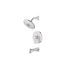 Aspirations 1.8 gpm/6.8 L/min Tub and Shower Trim Kit With Water-Saving Showerhead and Double Ceramic Pressure Balance Cartridge With Lever Handle, TU061508.002