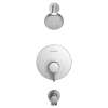 Serin(R) 1.75 gpm/6.6 L/min Tub and Shower Trim Kit With Water-Saving 3-Function Shower Head, Double Ceramic Pressure Balance Cartridge With Lever Handle, TU064508.002