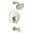 Serin(R) 1.75 gpm/6.6 L/min Tub and Shower Trim Kit With Water-Saving 3-Function Shower Head, Double Ceramic Pressure Balance Cartridge With Lever Handle, TU064508.295
