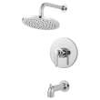Studio(R) S 1.8 gpm/6.8 L/min Tub and Shower Trim Kit With Rain Showerhead, Double Ceramic Pressure Balance Cartridge With Lever Handle, TU105508.002