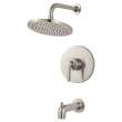 Studio(R) S 1.8 gpm/6.8 L/min Tub and Shower Trim Kit With Rain Showerhead, Double Ceramic Pressure Balance Cartridge With Lever Handle, TU105508.295