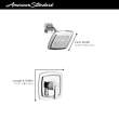 Townsend(R) 2.5 gpm/9.5L/min Shower Trim Kit With Rain Showerhead, Double Ceramic Pressure Balance Cartridge With Lever Handle, TU353501.013
