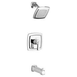 Townsend(R) 2.5 gpm/9.5L/min Tub and Shower Trim Kit With Rain Showerhead, Double Ceramic Pressure Balance Cartridge With Lever Handle, TU353502.002
