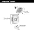 Crawford 1.8 gpm/6.8 L/min Tub and Shower Trim Kit With Water-Saving Showerhead, Double Ceramic Pressure Balance Cartridge With Lever Handle, TU612508.295