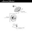 Glenmere 1.8 gpm/6.8 L/min Tub and Shower Trim Kit With Water-Saving Showerhead, Double Ceramic Pressure Balance Cartridge With Lever Handle, TU617508.295