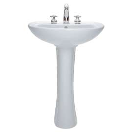 Cadet 8-Inch Widespread Pedestal Sink Top And Leg Combination, 0236811.020