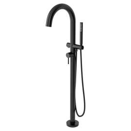 Contemporary Round Freestanding Bathtub Filler With Lever Handle Faucet For Flash® Rough-In Valve, T064951.243