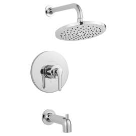 Studio® S 1.8 Gpm/6.8 L/Min Tub And Shower Trim Kit With Rain Showerhead, Double Ceramic Pressure Balance Cartridge With Lever Handle, Tu105508.002