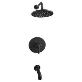 Studio® S 1.8 Gpm/6.8 L/Min Tub And Shower Trim Kit With Rain Showerhead, Double Ceramic Pressure Balance Cartridge With Lever Handle, Tu105508.243