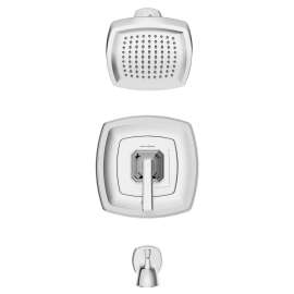 Crawford 1.8 Gpm/6.8 L/Min Tub And Shower Trim Kit With Water-Saving Showerhead, Double Ceramic Pressure Balance Cartridge With Lever Handle, Tu612508.002