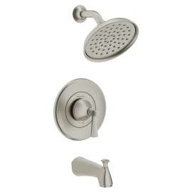 Glenmere 1.8 Gpm/6.8 L/Min Tub And Shower Trim Kit With Water-Saving Showerhead, Double Ceramic Pressure Balance Cartridge With Lever Handle, Tu617508.295