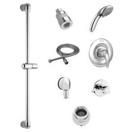 Commercial Shower System Trim Kit 1.5 Gpm/5.7 Lpm With 36-Inch Slide Bar, Hand Shower And Showerhead, Tu662213.002