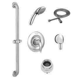 Commercial Shower System Trim Kit 1.5 Gpm/5.7 Lpm With 36-Inch Slide-Grab Bar And Hand Shower, Tu662Sg211.002