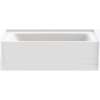60-in x 30-in A2 Composite Above-Floor-Rough Soaking Alcove Bathtub with Left Hand Drain in White