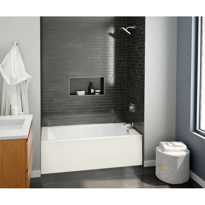 6032CTMINR-BI 60 in X 32 in x 18 in Soaking Bathtub with Right Hand Drain in Biscuit