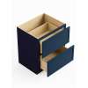 36-in x 24-in x 35-in Ready To Assemble Slim Shaker Two Drawer Base Cabinet, Navy Blue, 2DB36-RTA-FR02-NB
