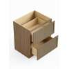 36-in x 24-in x 35-in Ready To Assemble Slim Shaker Two Drawer Base Cabinet, Tan Wood, 2DB36-RTA-FR02-TW