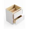 36-in x 24-in x 35-in Ready To Assemble Slim Shaker Two Drawer Base Cabinet, White, 2DB36-RTA-FR02-WH