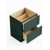 36-in x 24-in x 35-in Ready To Assemble Shaker Two Drawer Base Cabinet, Green, 2DB36-RTA-FR01-GR